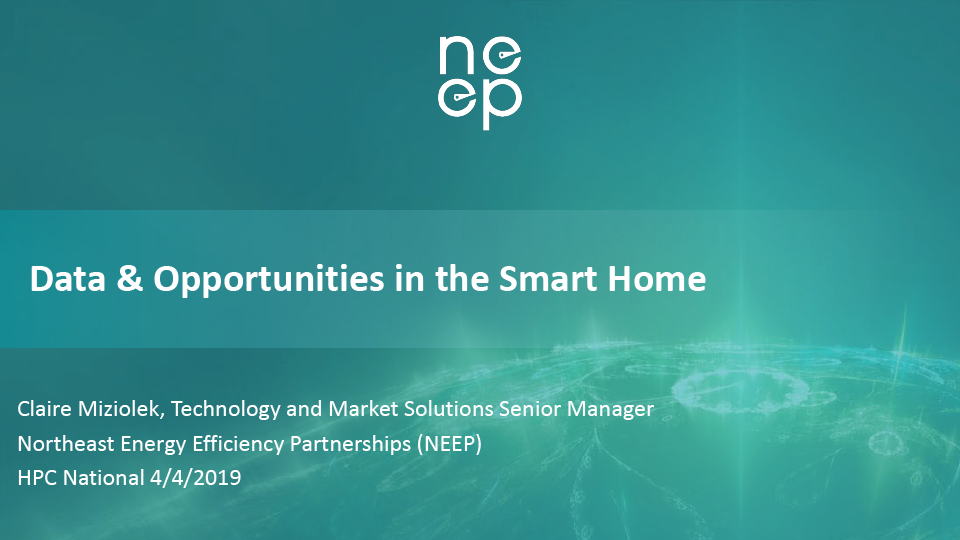Document download: NEEP: Data & Opportunities in the Smart Home
